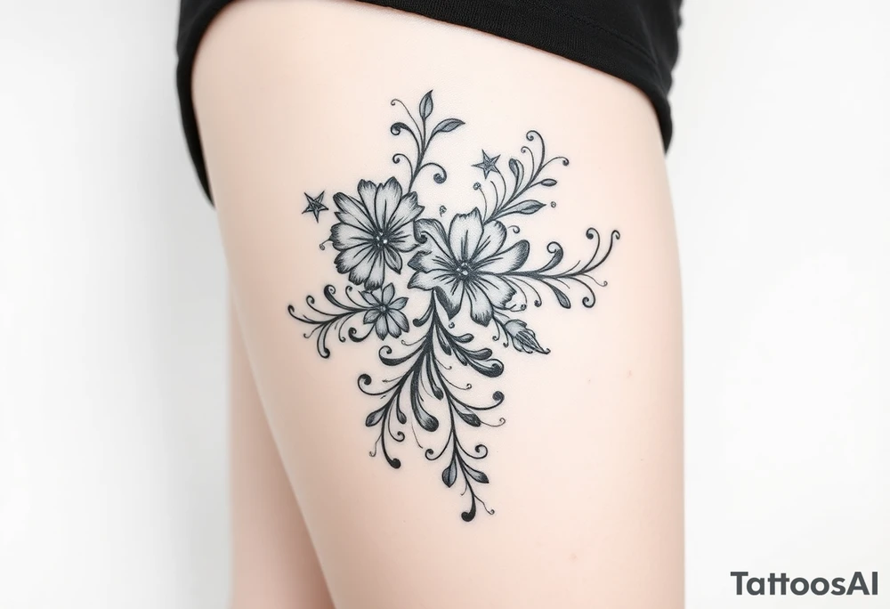 Sexy thigh tattoo tattoo idea