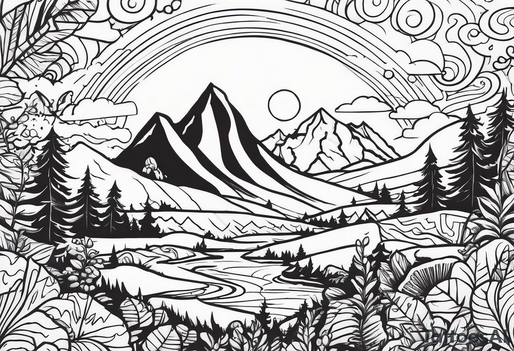 Hiking tattoo idea