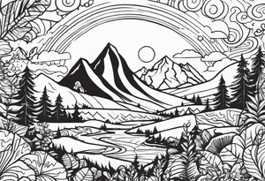 Hiking tattoo idea