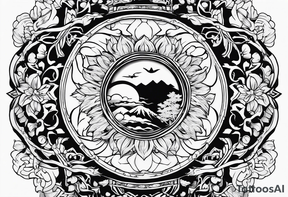 single maple tattoo idea