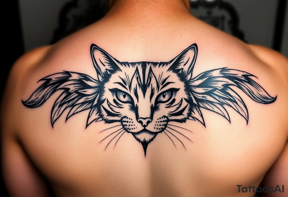 black cat tattoo idea