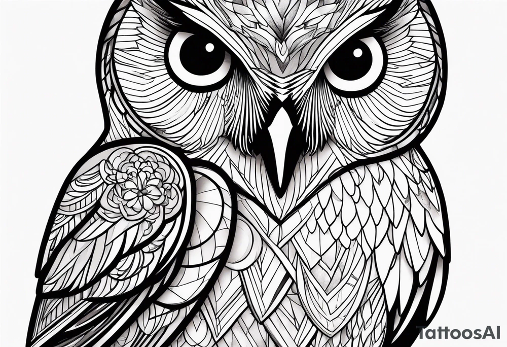 Mom and baby owl tattoo idea