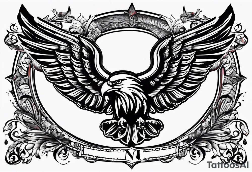 united airlines with red wings tattoo idea