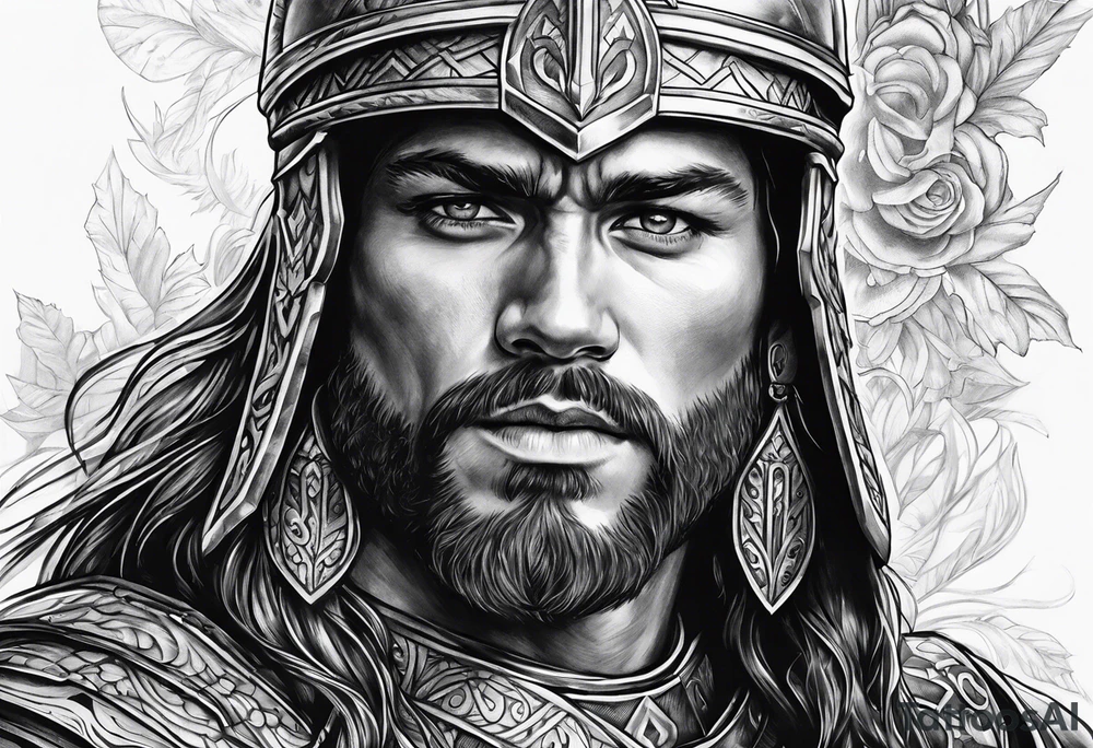 Christian warrior tattoo idea
