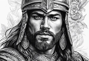 Christian warrior tattoo idea