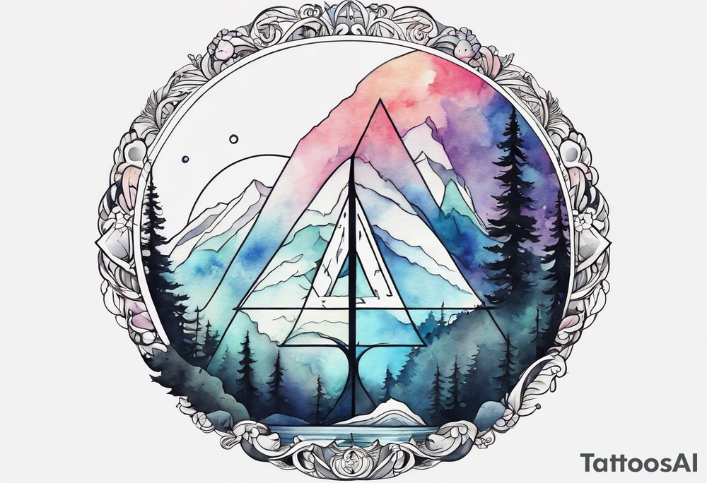 letter delta inside a circle, subtle, girly, simplistic tattoo idea