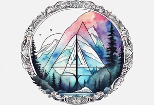 letter delta inside a circle, subtle, girly, simplistic tattoo idea