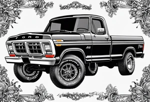 1974 ford f-100 tattoo idea