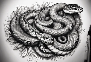 Snakes on the chest tattoo idea