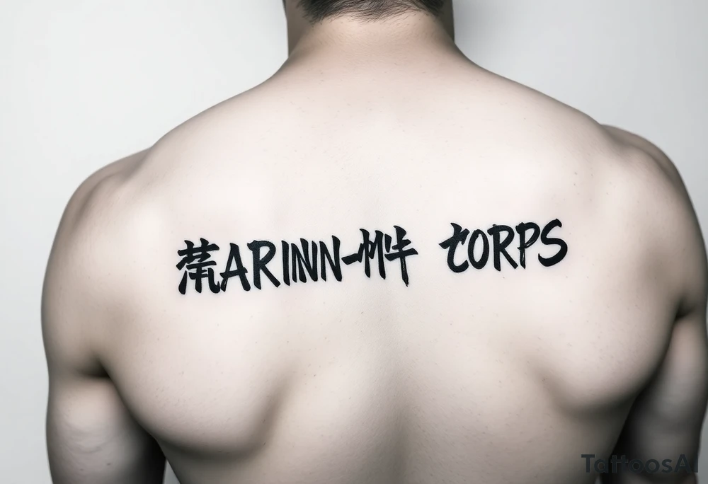 Republic of Korea
                Marine Corps
lettering tattoo idea