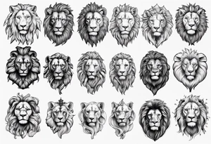 lion statues tattoo idea