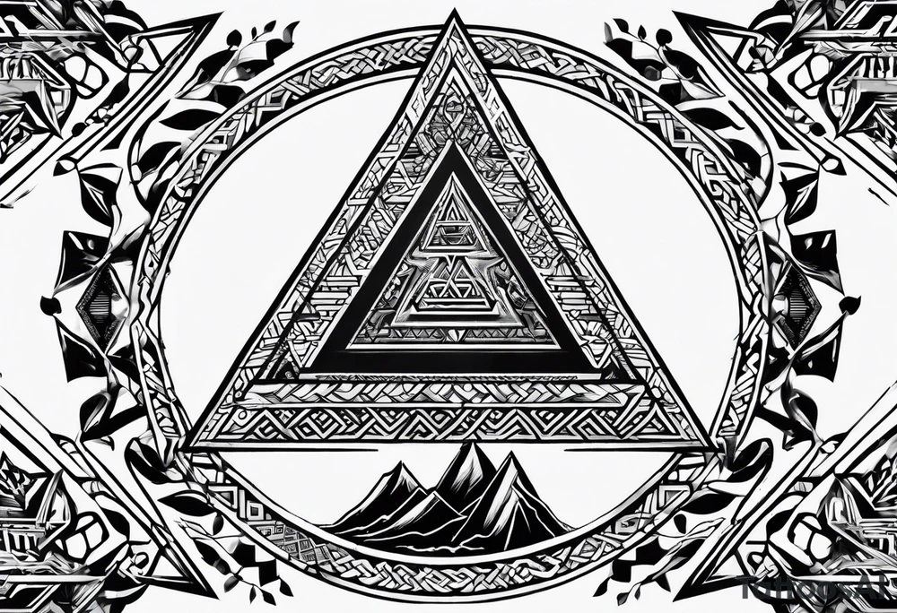 Valknut nordic yggdrasil tattoo idea