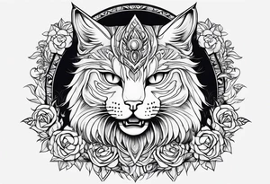 Siames cat angry tattoo idea