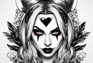 Harley quinn eyes tattoo idea