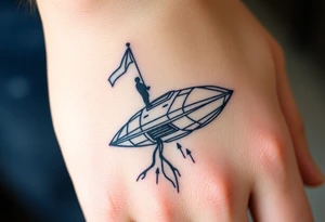 Enoch flotating up to a space ship to meet the Neflem tattoo idea