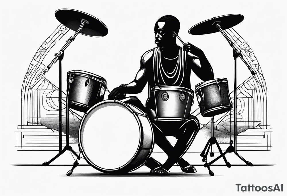 drums, percussion, african, minimal tattoo idea