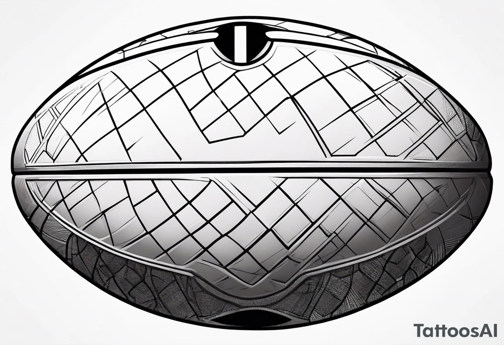 Rugby ball tattoo idea