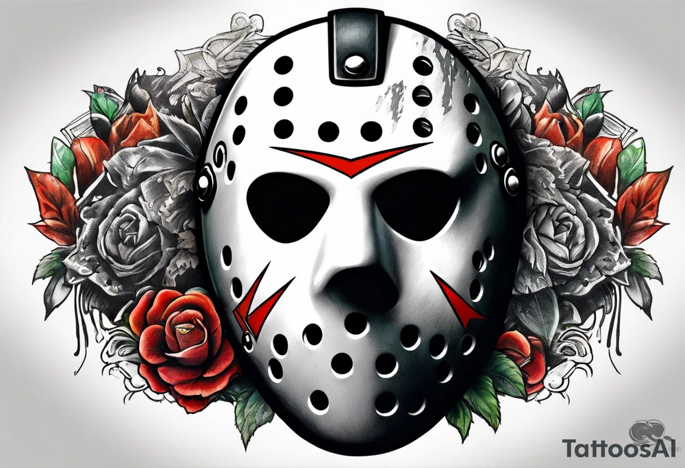 Friday the 13th mask, 13 in the mask tattoo idea