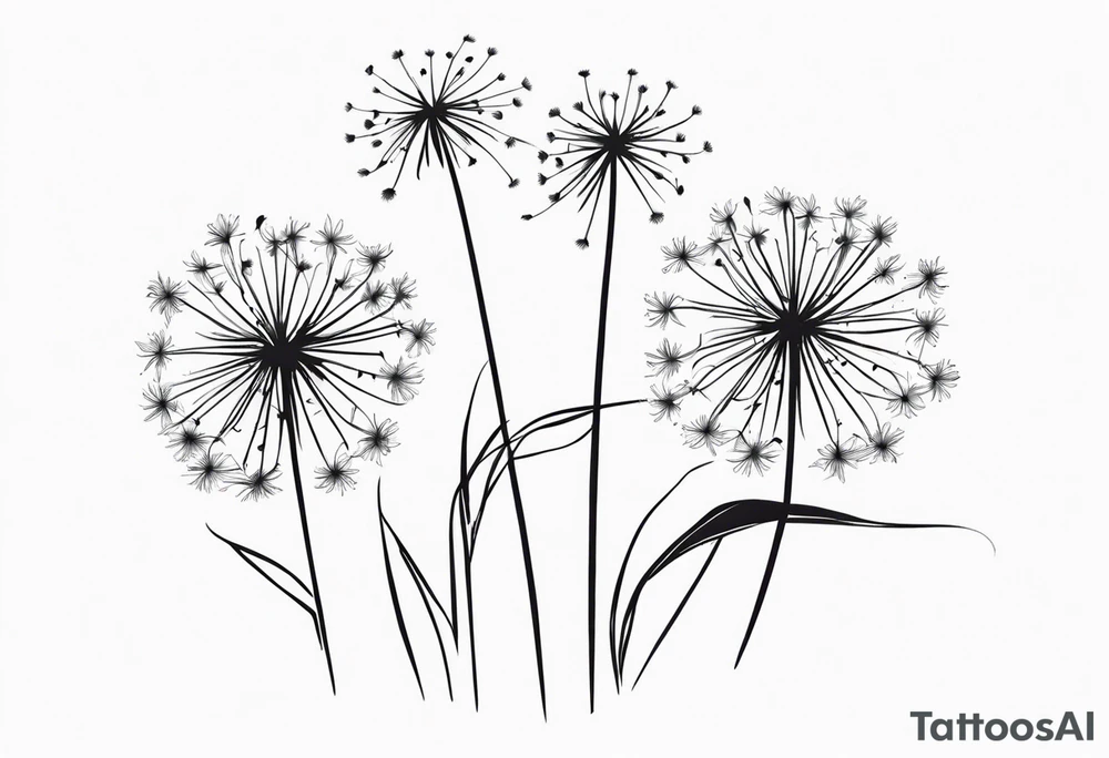 floral tattoo dandelions tattoo idea