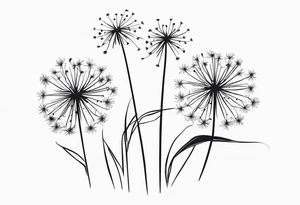 floral tattoo dandelions tattoo idea