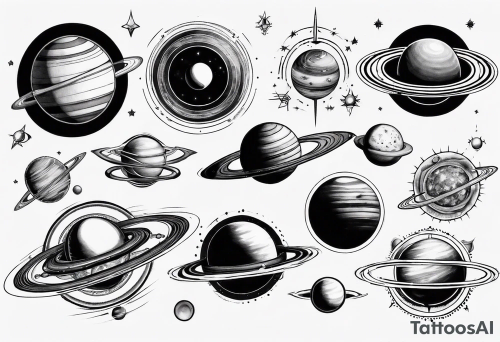 saturn tattoo idea