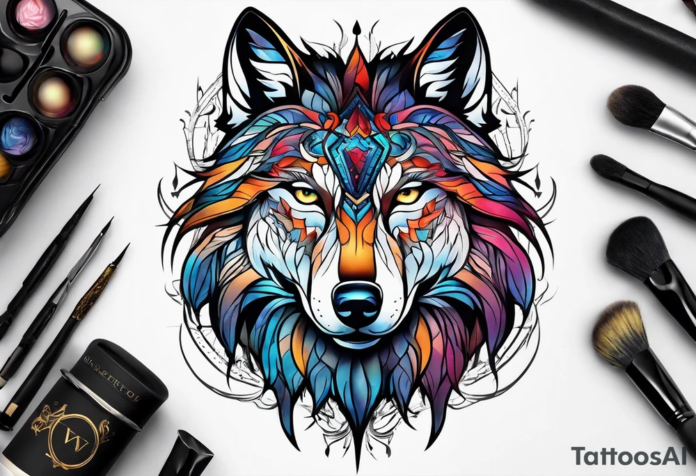 Wolf tattoo idea