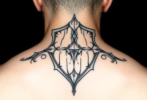 stone shield tattoo idea