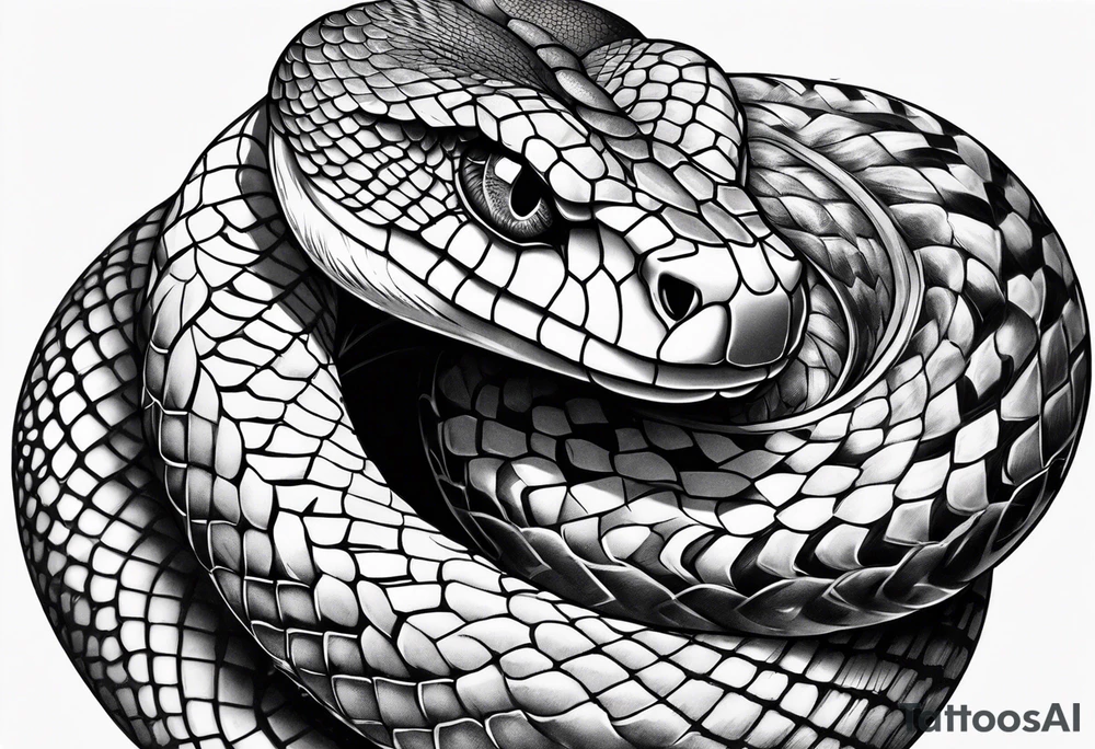 Agressive Snake tattoo idea