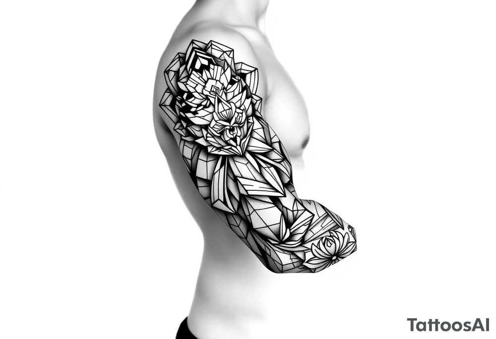 bold line ornamentaali vegvisor tattoo idea