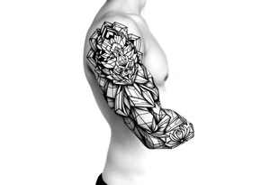 bold line ornamentaali vegvisor tattoo idea