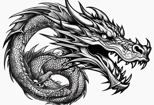 Fire breathing dragon tattoo idea
