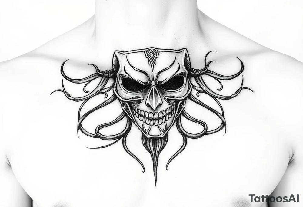 Mask your pain tattoo idea