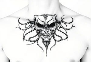 Mask your pain tattoo idea