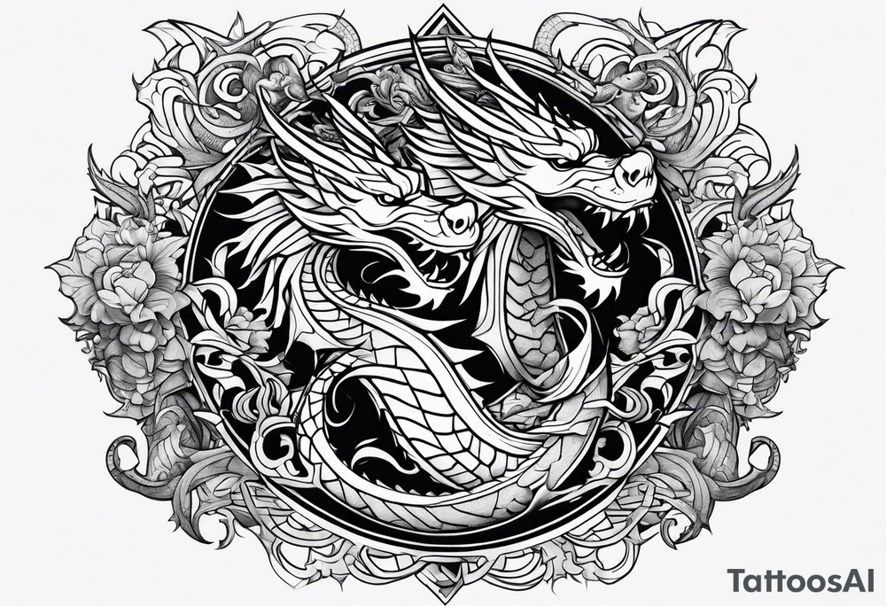 roaring dragons tattoo idea