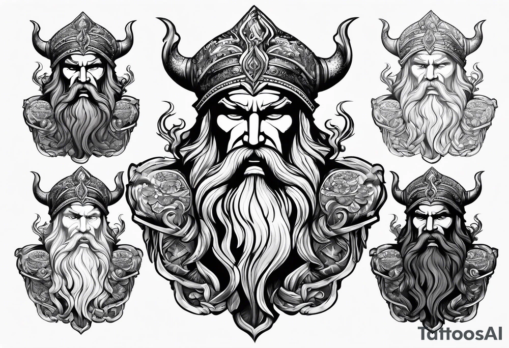 Poseidon mit umhang tattoo idea