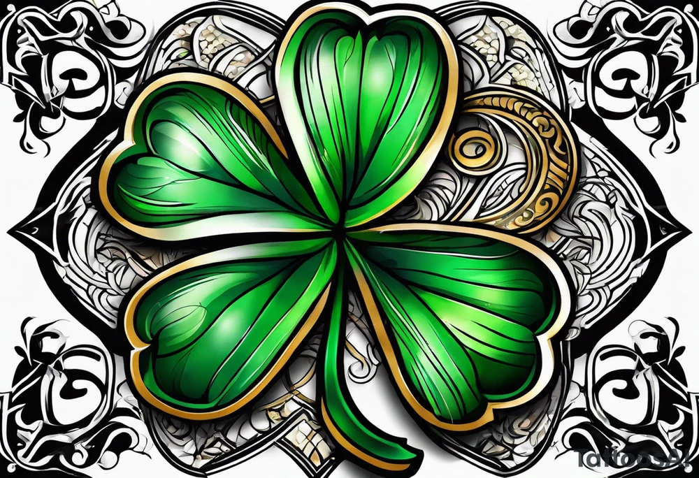 4 leaf clover tattoo idea