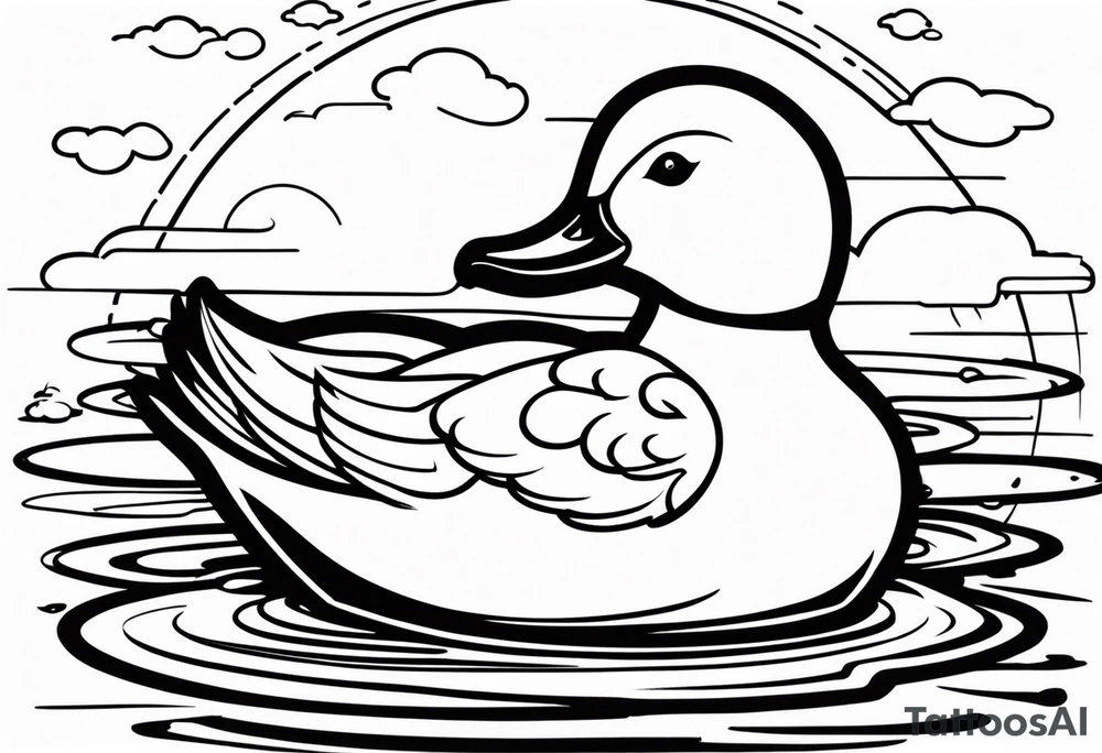 detetive particular com um pato tattoo idea