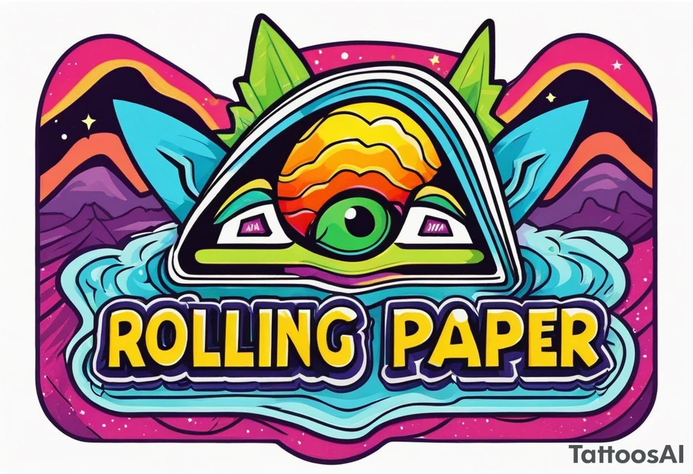 zig zag rolling paper logo as an alien tattoo idea