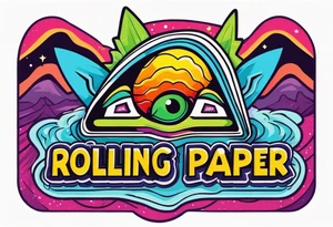 zig zag rolling paper logo as an alien tattoo idea