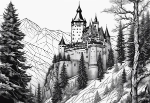 Vlad the impaler and bran castle tattoo idea