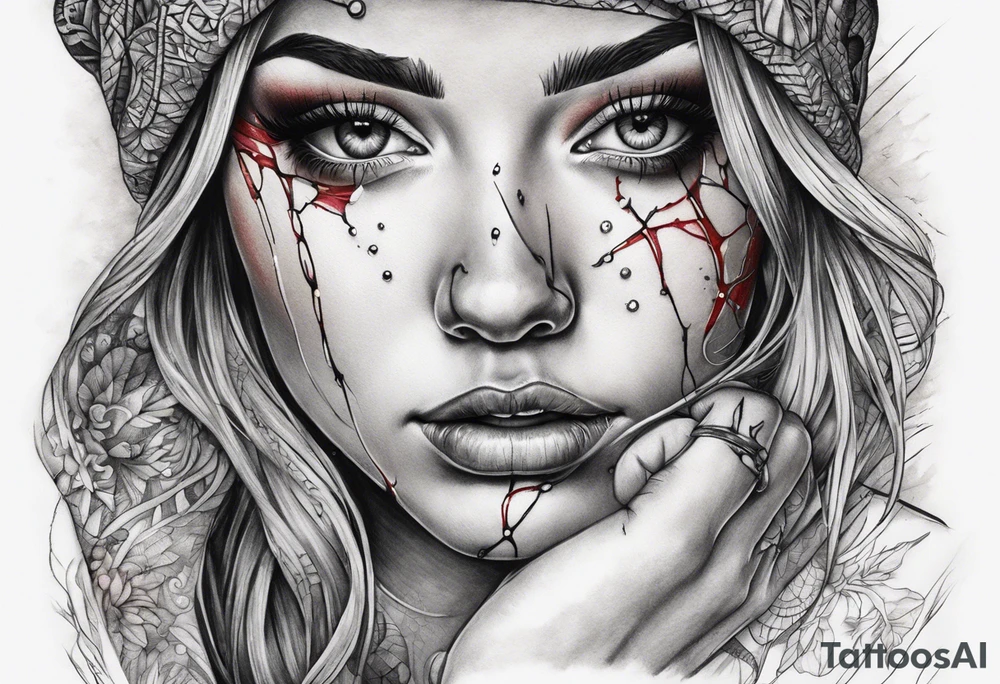 stitching together a wound tattoo idea