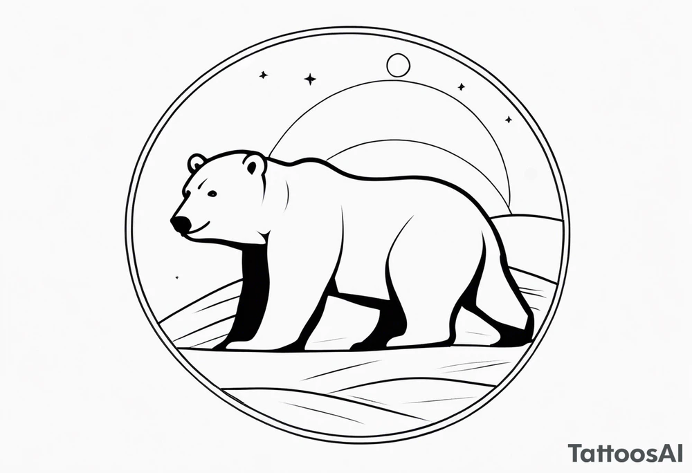 Cuddly Polar Bear tattoo idea