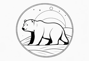 Cuddly Polar Bear tattoo idea