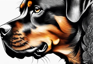 rottweiler's nose big plan tattoo idea