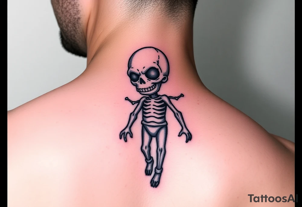 Voodoo pin doll that resembles Homer Simpson tattoo idea