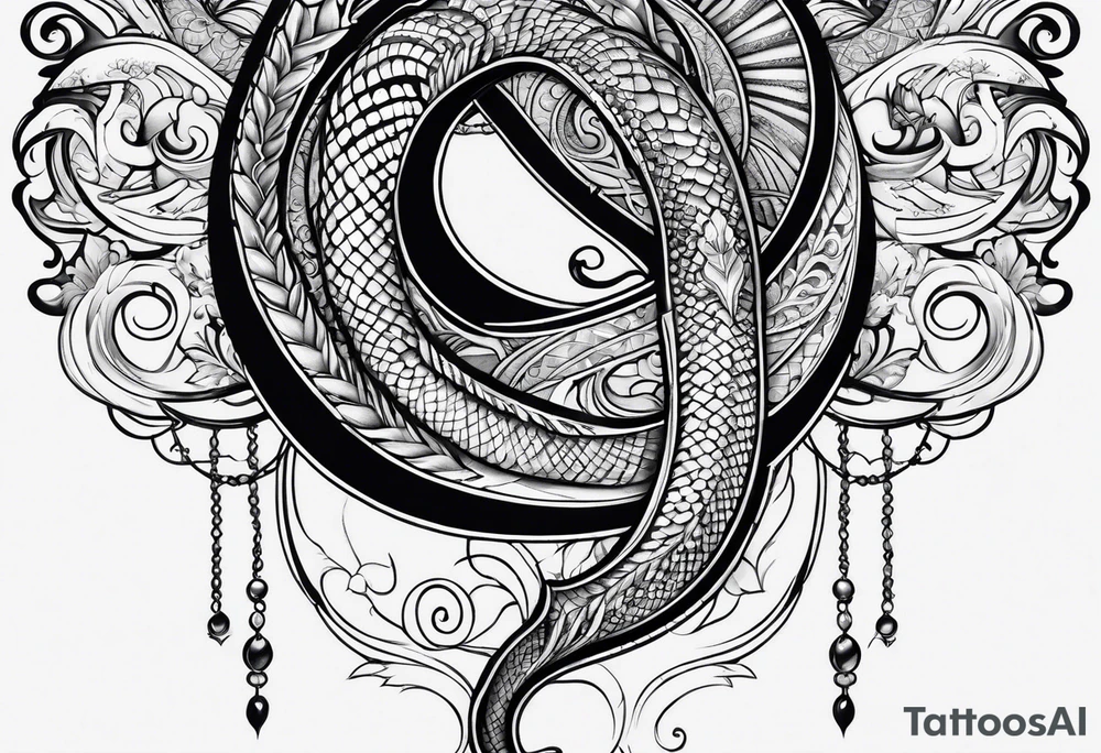 serpent tail tattoo idea