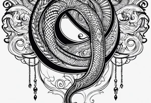 serpent tail tattoo idea