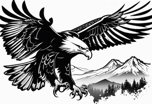 eagles in flight silhouette symbolizing Isaiah 40:31 tattoo idea