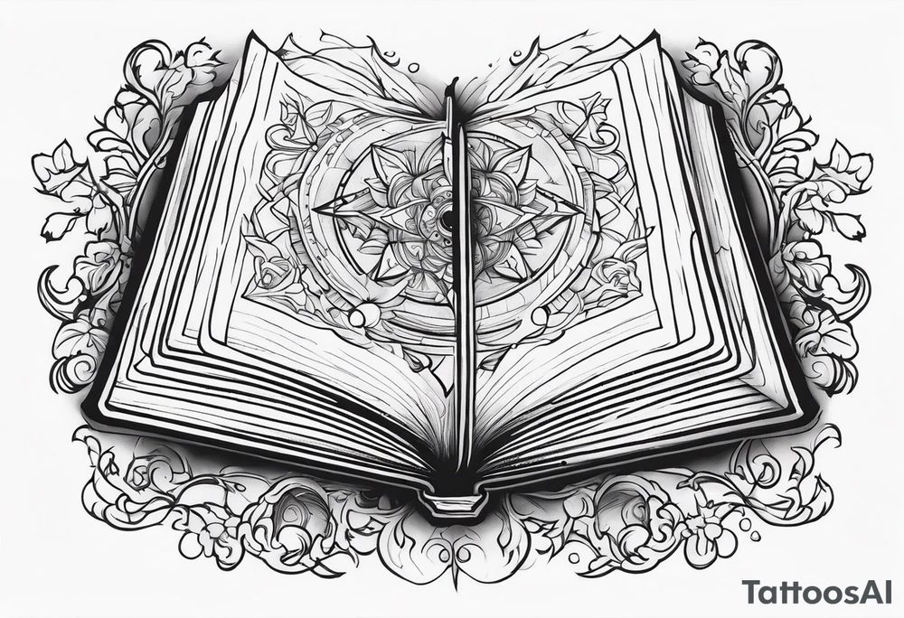 spell book tattoo idea