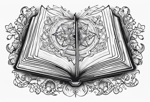 spell book tattoo idea